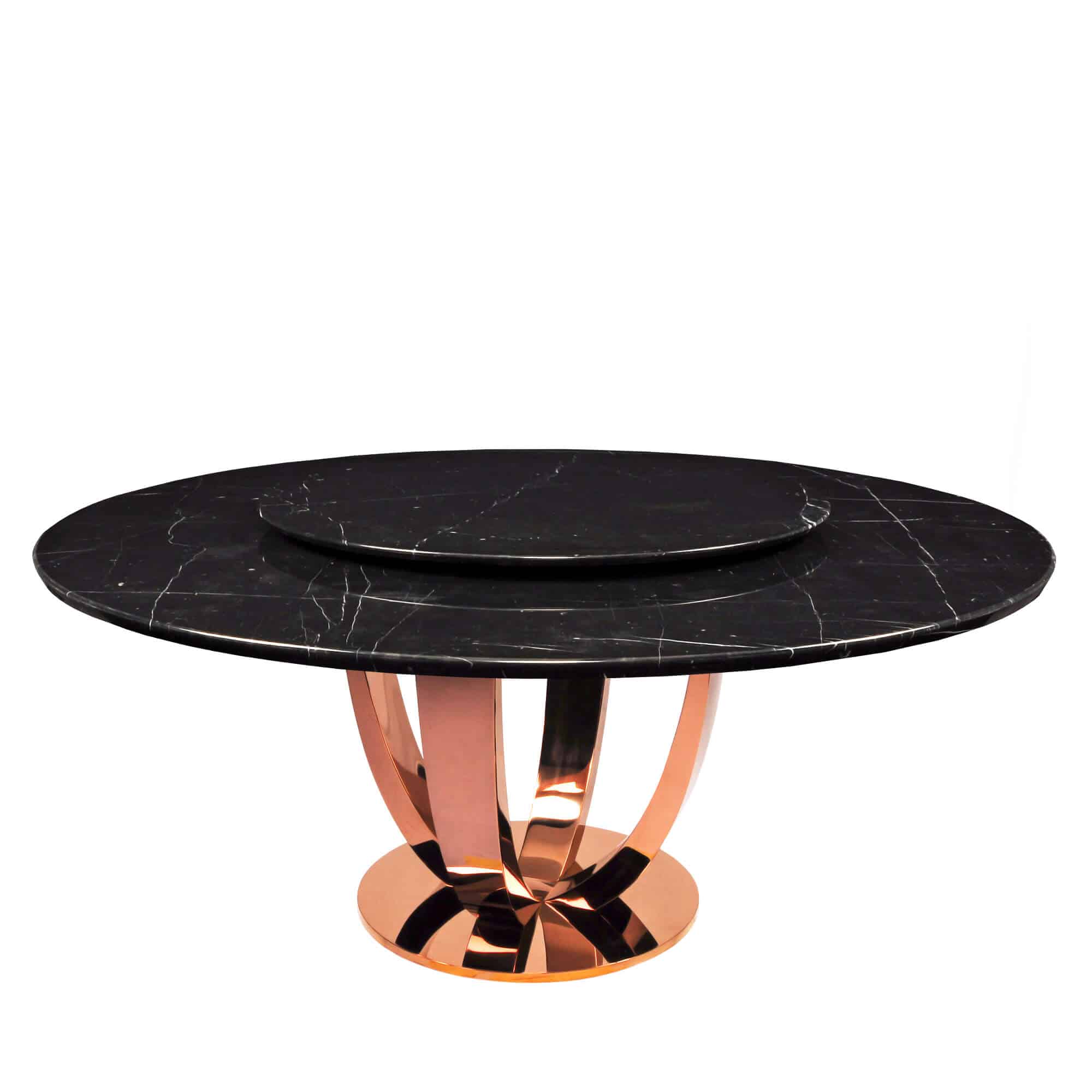 Round Marble Dining Table Black Marquina Decasa Table Dining Round Shape