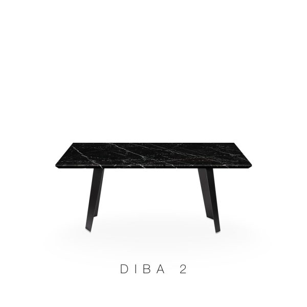 DeCasa Rectangular Marble Dining Table Black Marquina